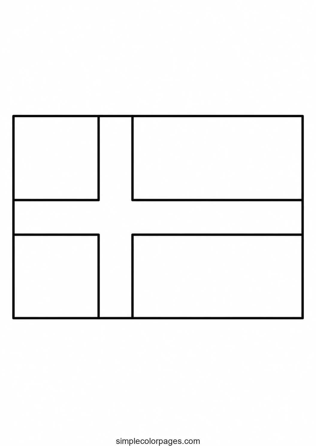 Denmark Flag Coloring Page | Flag Coloring Pages