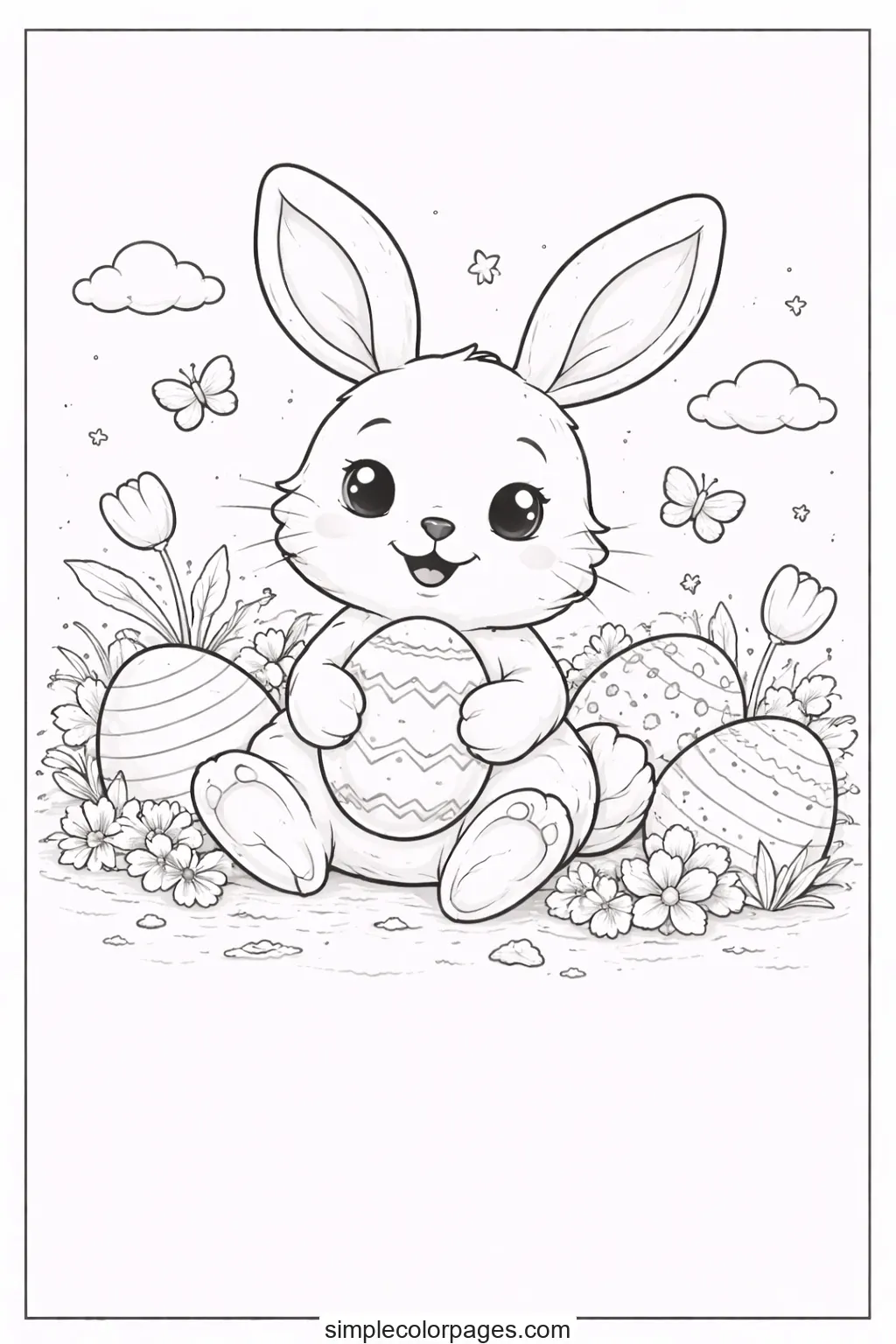 Easter Bunny Coloring Page