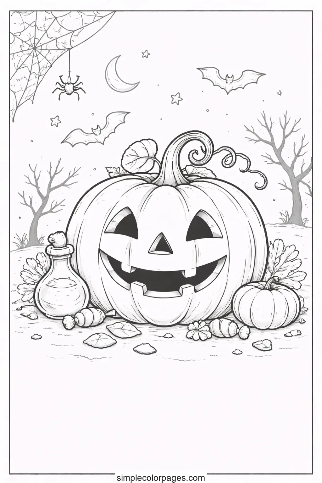 Halloween Jack O Lantern Coloring Page