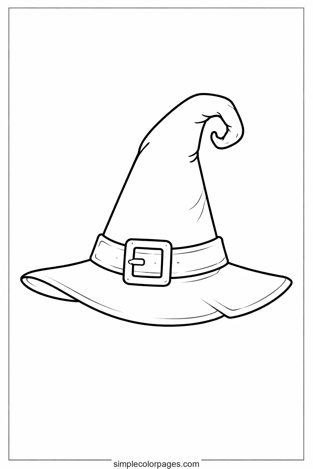 Halloween Witch Hat Coloring Page