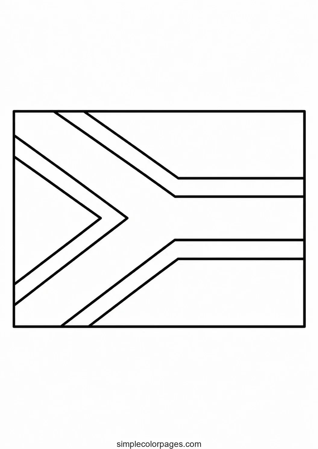 South Africa Flag Coloring Page