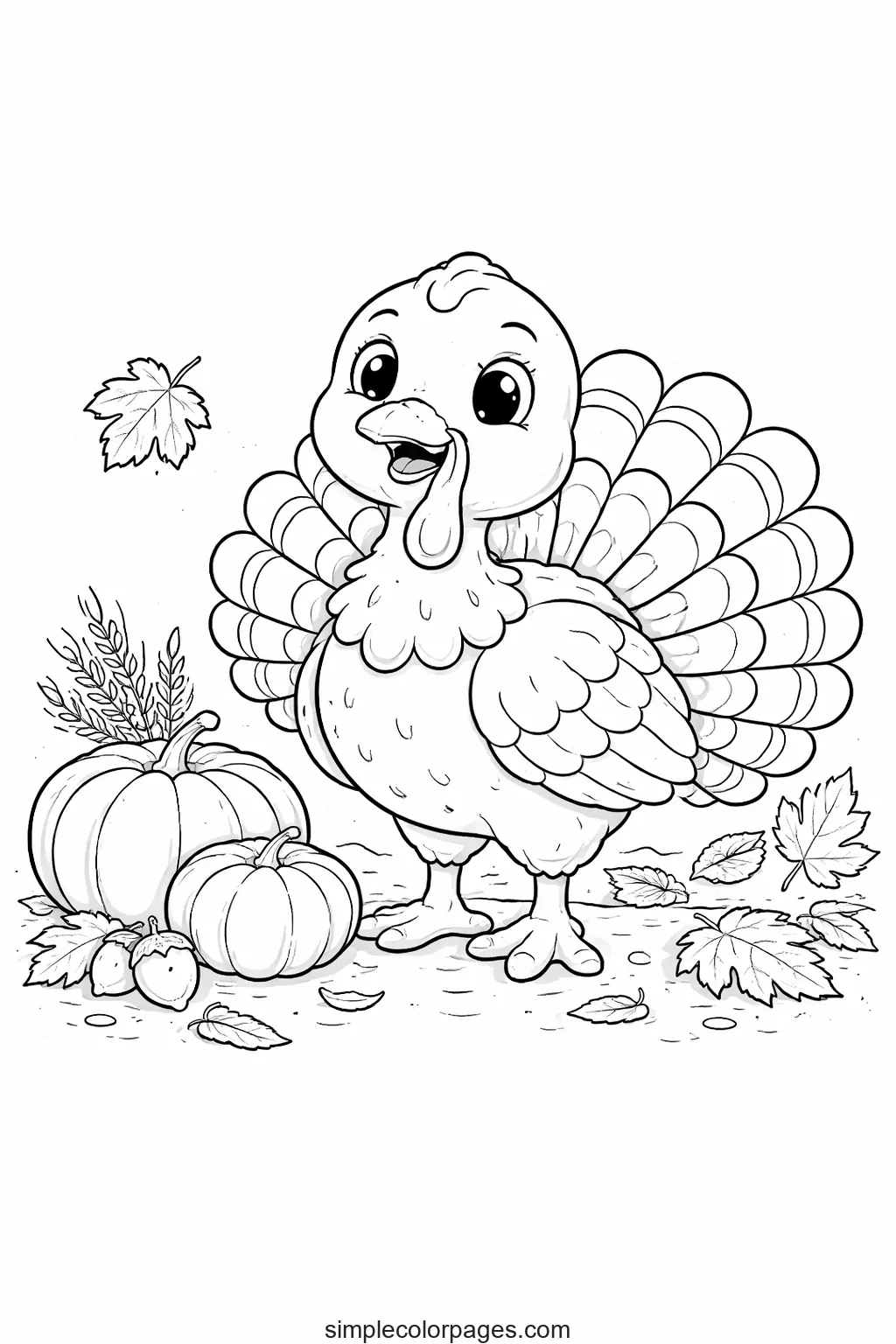 Thanksgiving Turkey Coloring Page