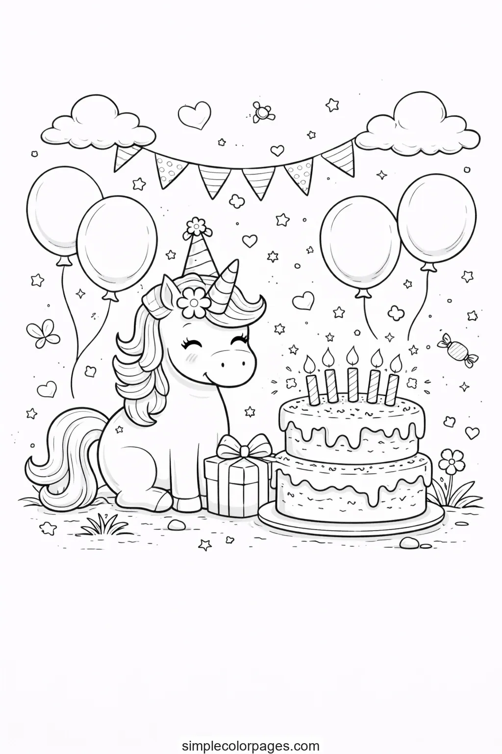 Unicorn Coloring Pages