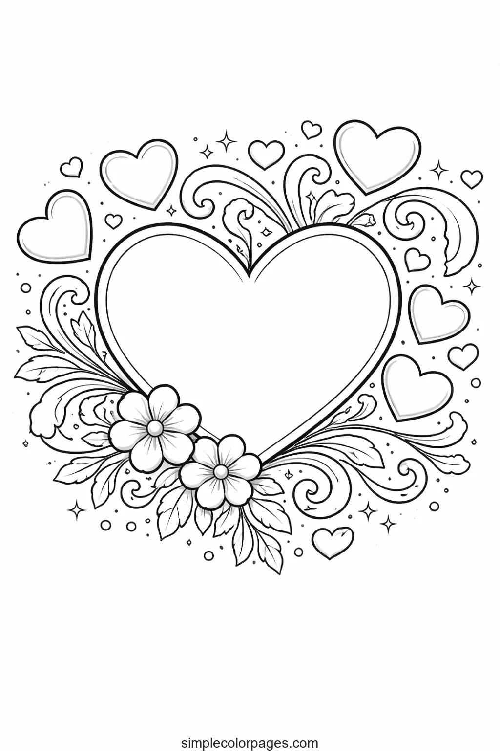Valentine's Heart Coloring Page